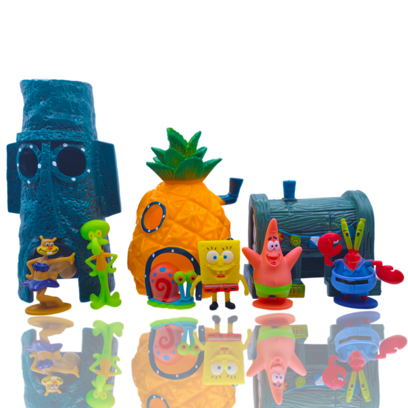 Aquarium Marine Fish - 6pcs SpongeBob Fish Tank Decoration Cartoon