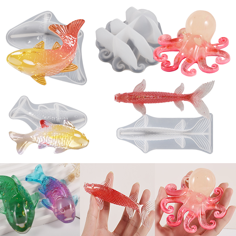 3D Koi Fish Shaped Epoxy Resin - đánh giá và giá Aquarium Marine Fish