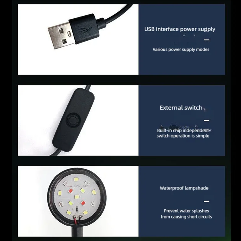 USB LED Fish Tank Clip Lamp Hi - đánh giá và giá Aquarium Marine Lights